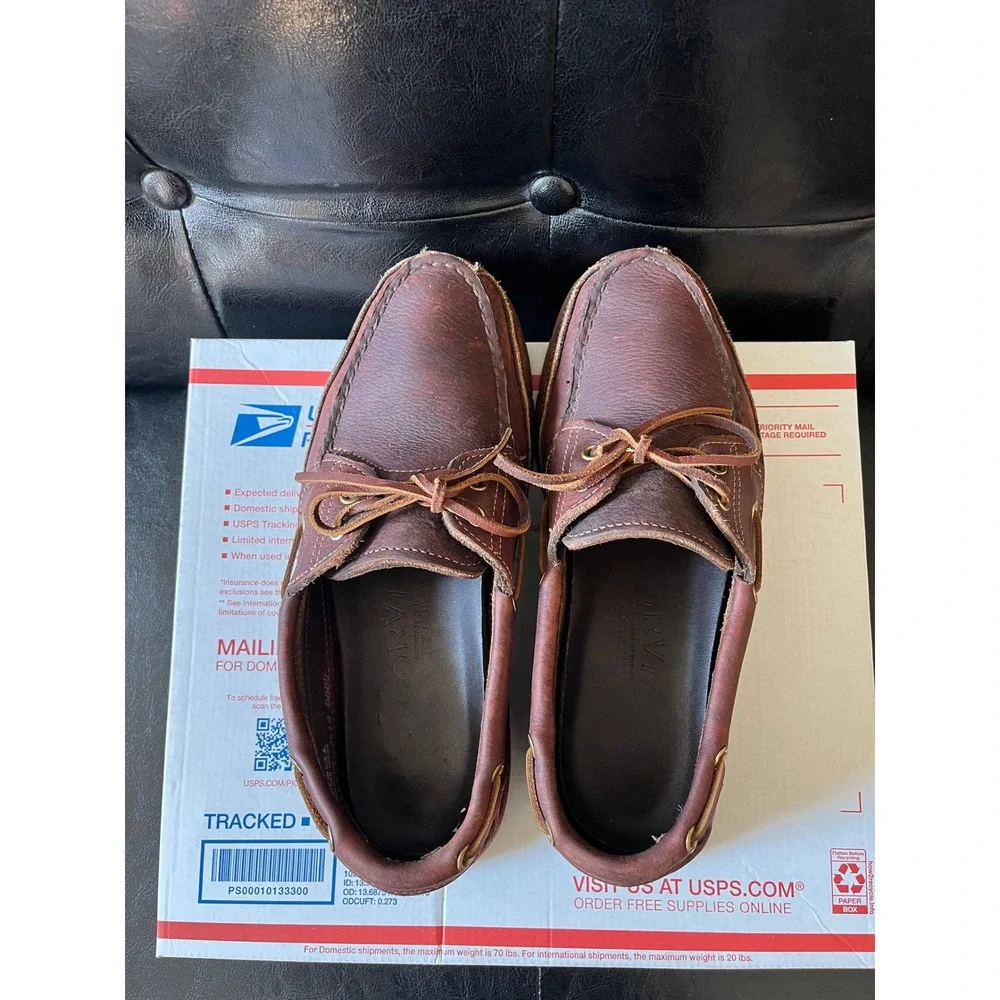 Orvis by Gokey Mens Brown‎ Leather Boat Shoes